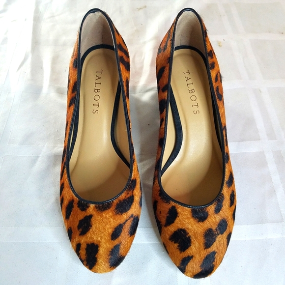 NWOT Talbots Faux Animal Print Heels - Picture 3 of 8